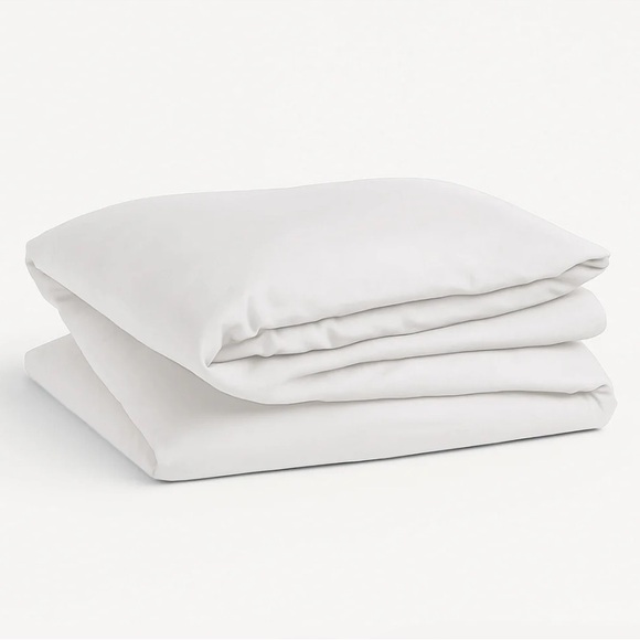 Pine Cone Hill $288 Crisp White Silken Solid Duvet Cover Full/Queen - Picture 5 of 6